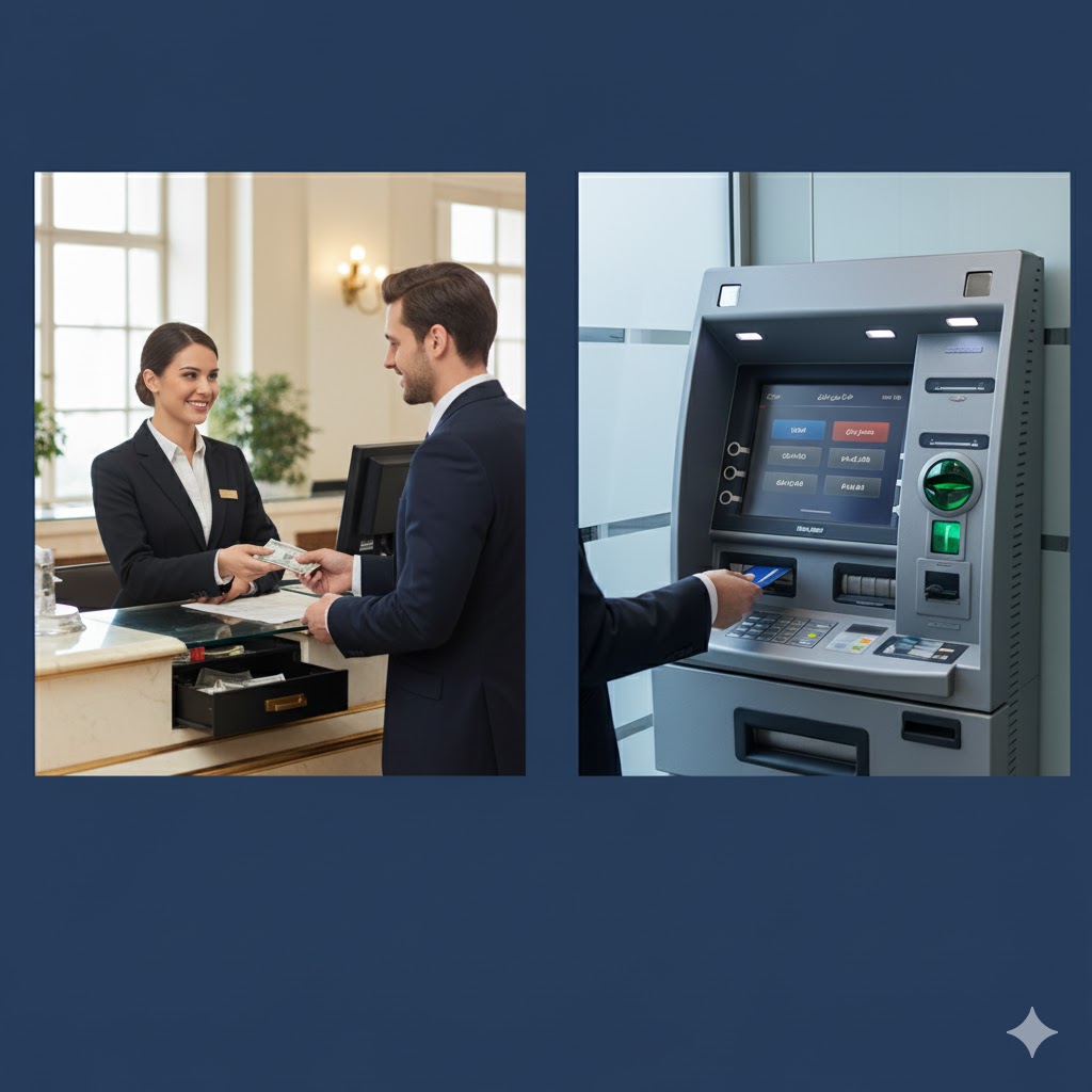 تفاوت  کشیر و عابر بانک